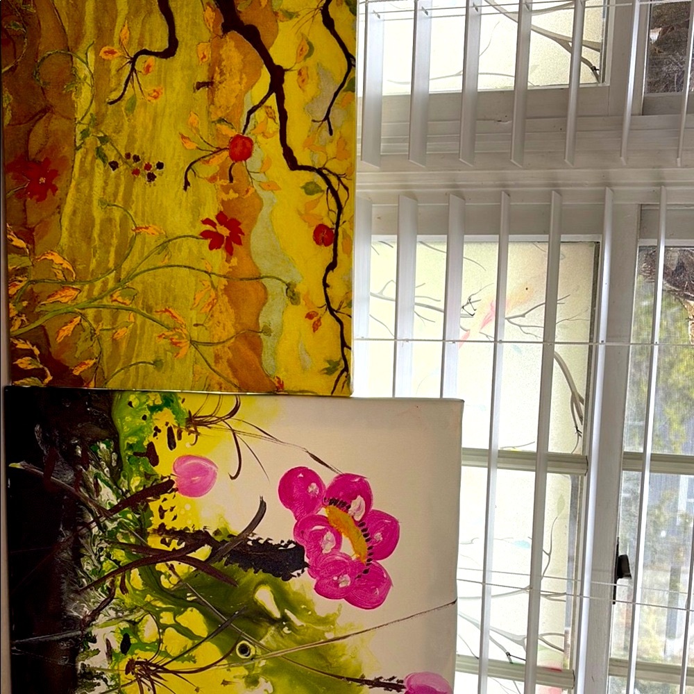 Floral Abstract Canvas Art Set